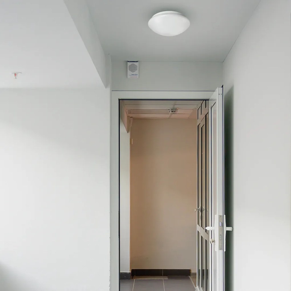 Stropné svietidlo Fury, 1x biele PVC tienidlo, w
