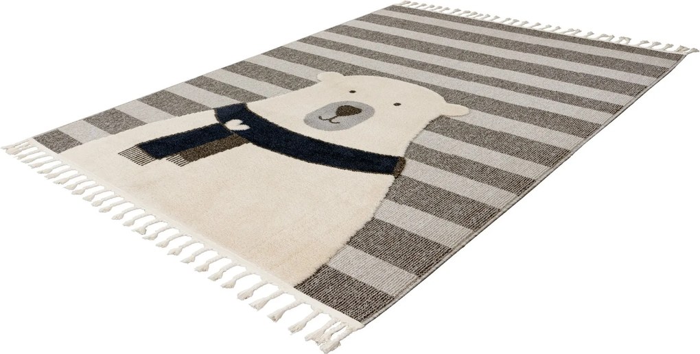 Detský kusový koberec My Fano 398 Bear, 160x230, šedá, detská izba, Obsession