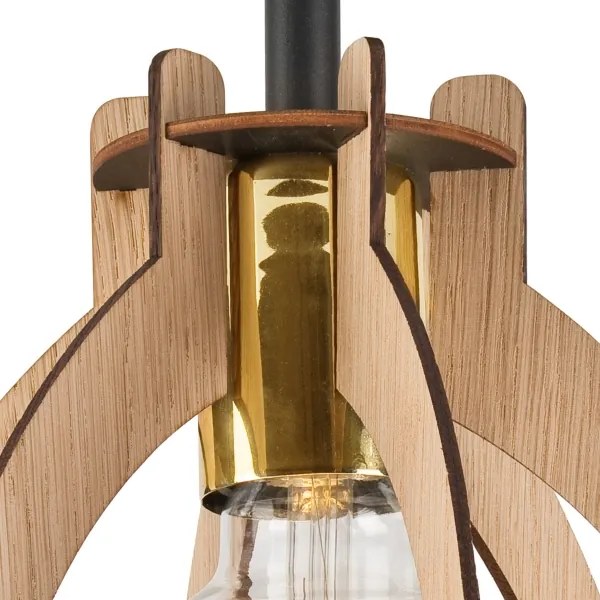 Prisadený luster LANDO 1xE27/15W/230V dub