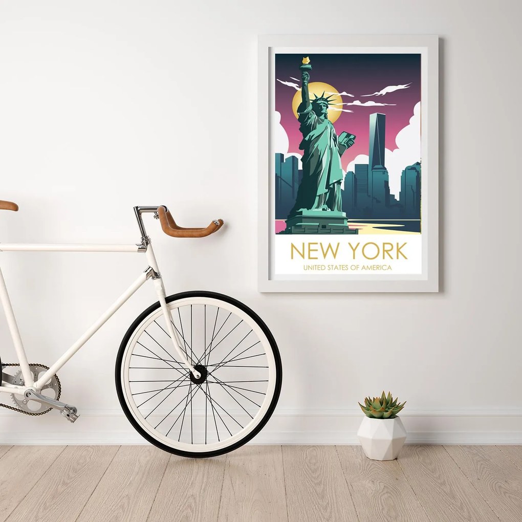 Poster New York - Poster A3 + čierny rám (46,8€)