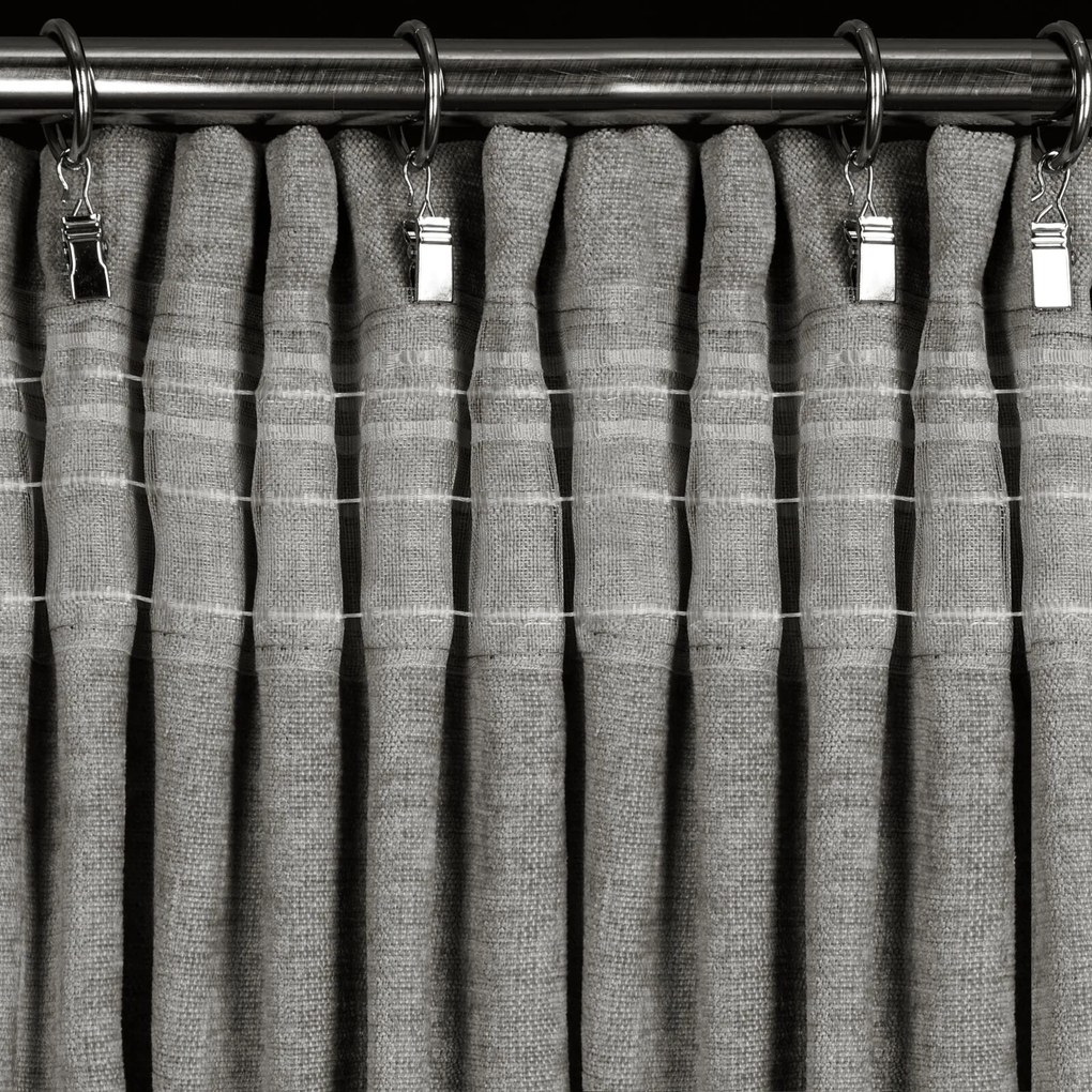 ZÁVES NA PÁSKE VANI 140X270 CM SIVÁ