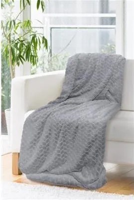 DomTextilu Tmavo sivá hrubá a makká deka   150 x 200 cm