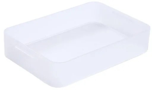 Plastový úložný organizér Pure Box A5 nízky, mliečny