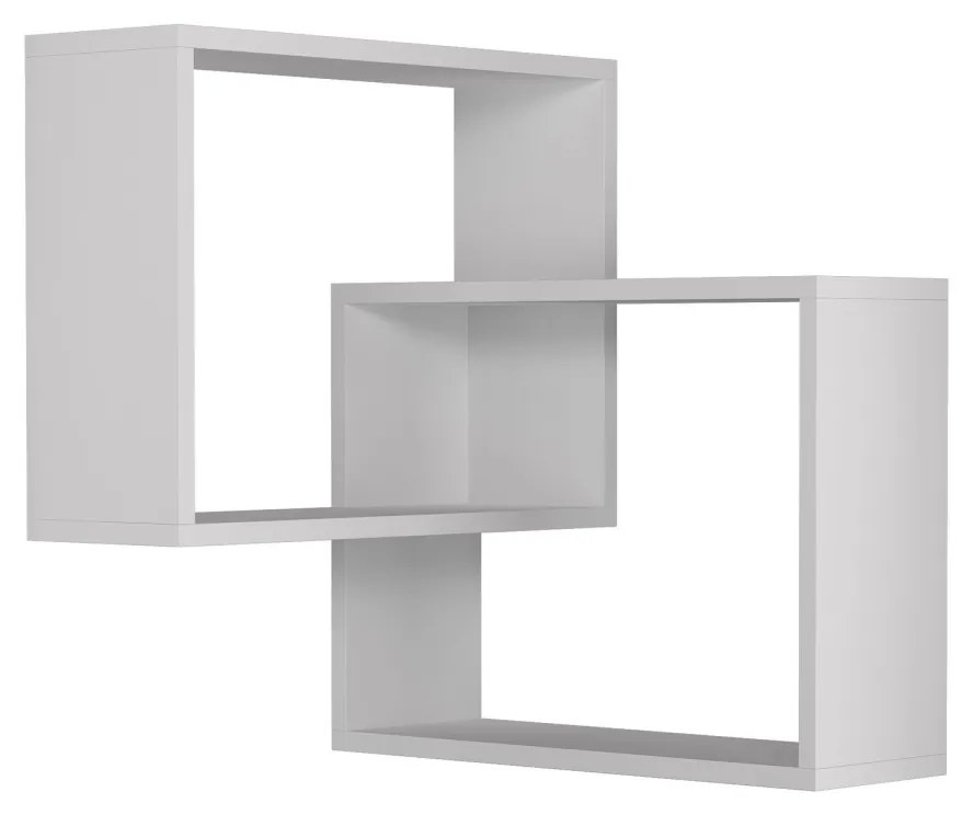 Nástenná rohová polička Kalune biela