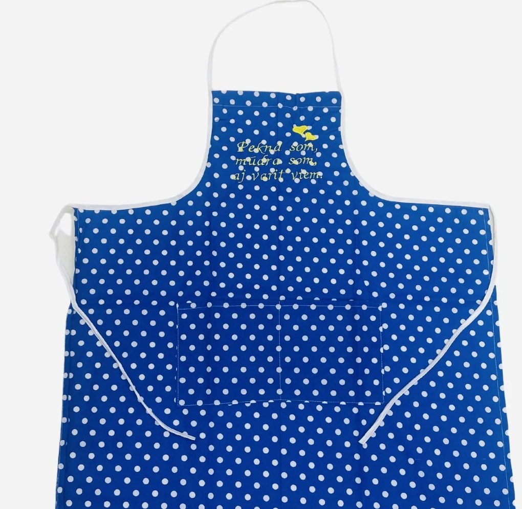 Kuchynská zástera bavlnená Pekná som modrá TiaHome