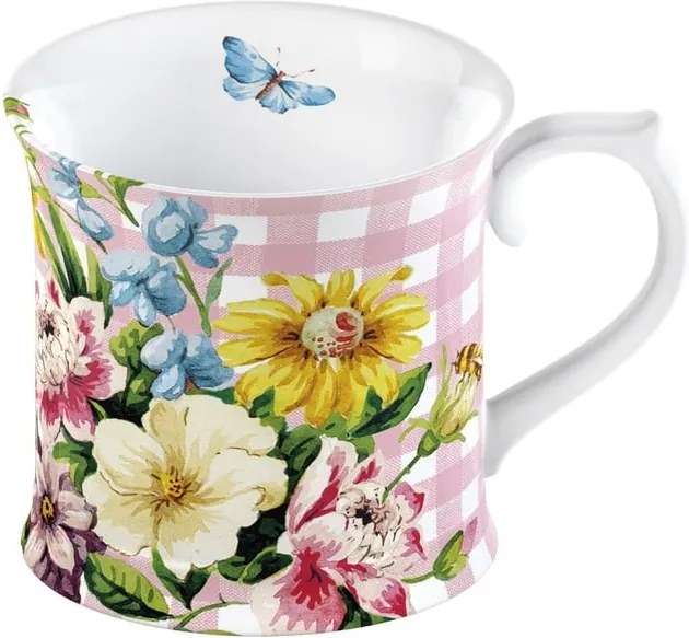 Kvetinový porcelánový hrnček Creative Tops English Garden, 350 ml