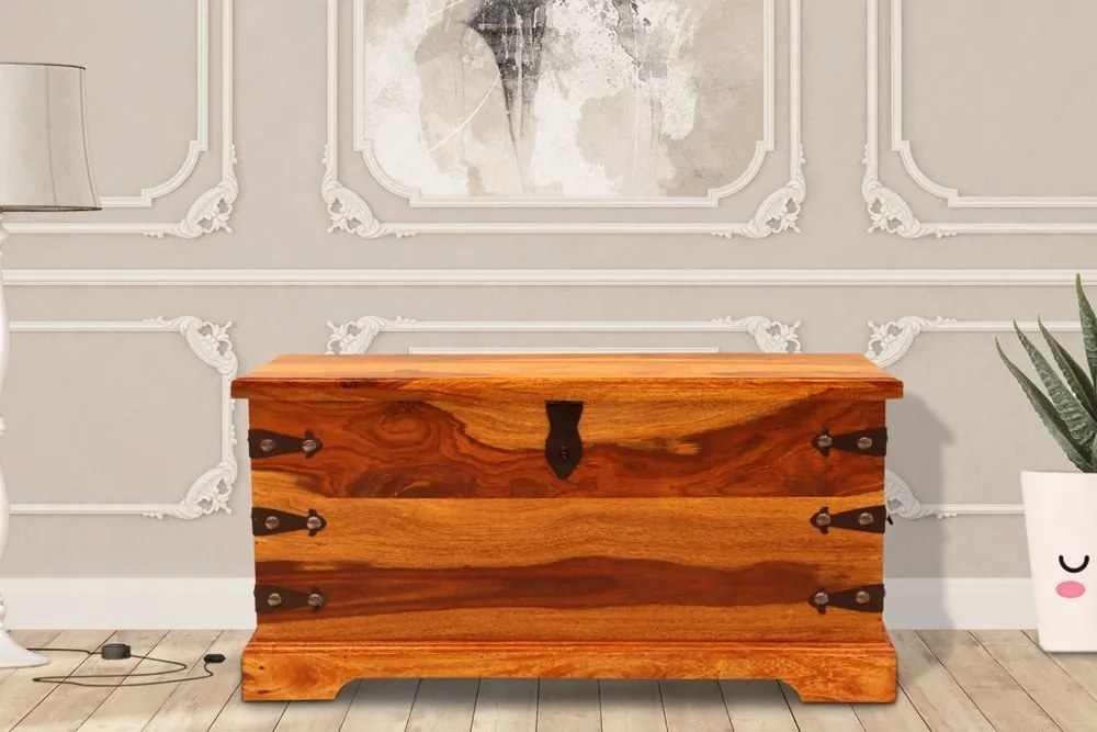 furniture-nabytek.cz - Drevená truhlica 90x45x45 z masívu palisander