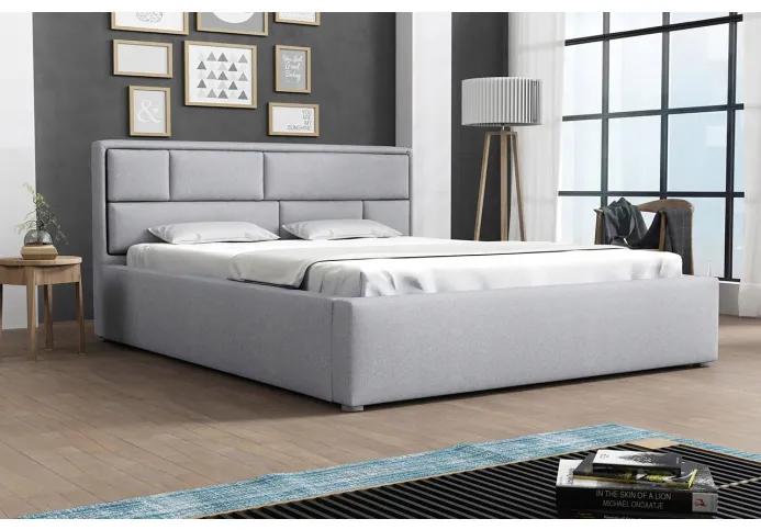 Jednolôžková posteľ s roštom 120x200 IVENDORF 2 - svetlá šedá