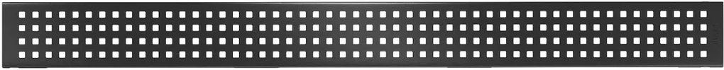 Odtokový sprchovací žľab SQUARES BLACK - čierny