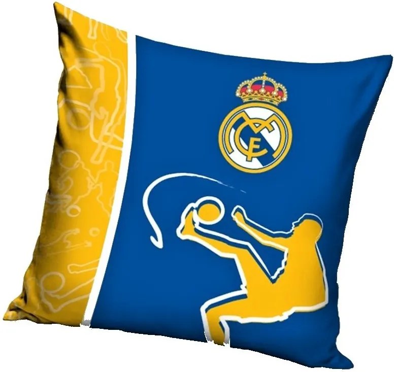 Carbotex · Vankúš FC Real Madrid - modro / žltý futbalista - 40 x 40 cm