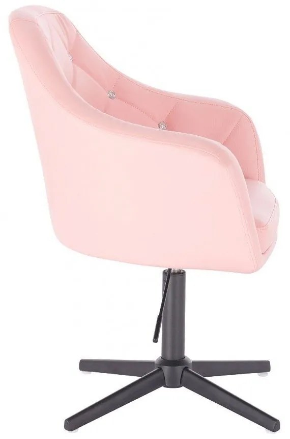 LuxuryForm DESIGN Kreslo ROMA na čiernom kríži - ružové