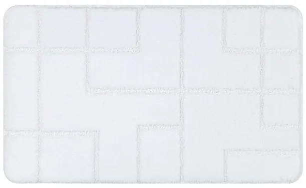 Kúpeľňový koberček SUPREME LINES línie, biely