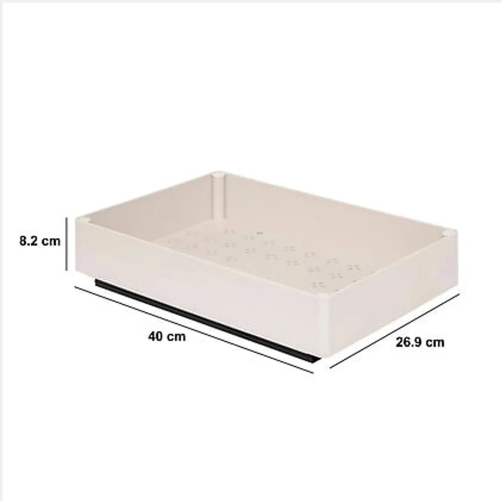 5Five® Výsuvný organizér do skříňky s výsuvy, béžová AXIS 26,9 x 40 x 8,2 cm (L)