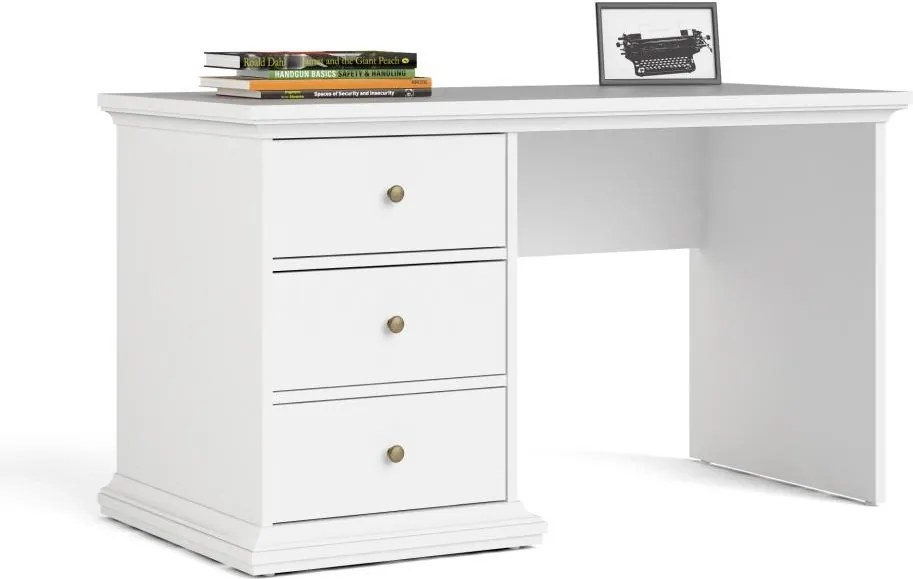 Písací stôl Provine biely