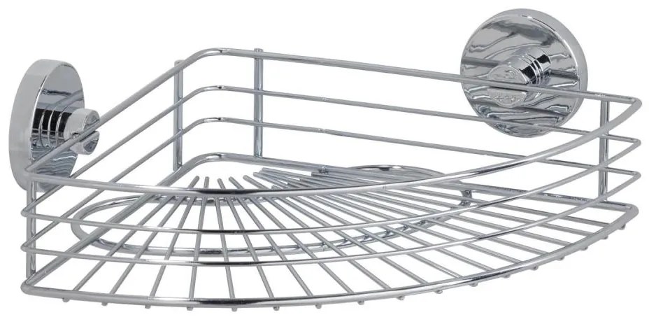 WENKO 20887100-Polica VACUUM-LOC RUND STAH 31x22,5 cm lesklý chróm