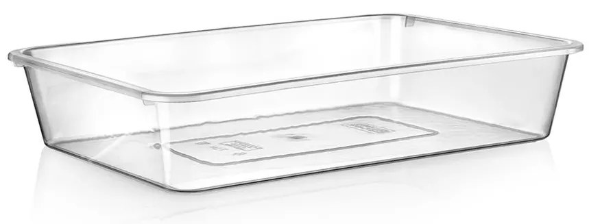 Orion Plochý transparentní box bez víka, miska, L - 35x25x7cm, BOWL