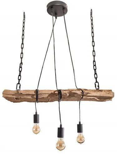 (3289) BARRACUDA závesný luster drevo, 73 cm