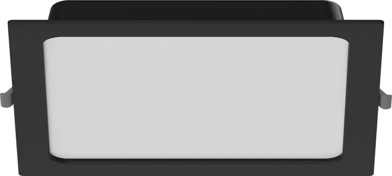 Mexen LDRR, LED stropné svietidlo na zapustenie 22 x 22 cm, 18W, neutrálna - 4000K, 1350 lm, čierna - L211-022-1840-70