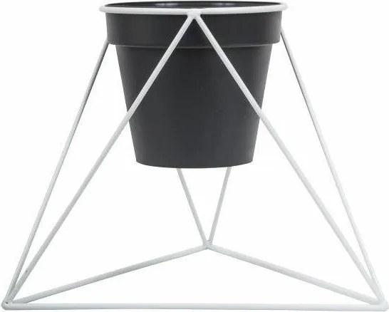 STOJAN NA KVETINÁČ TRIANGLE 40X45X24 CM BIELA