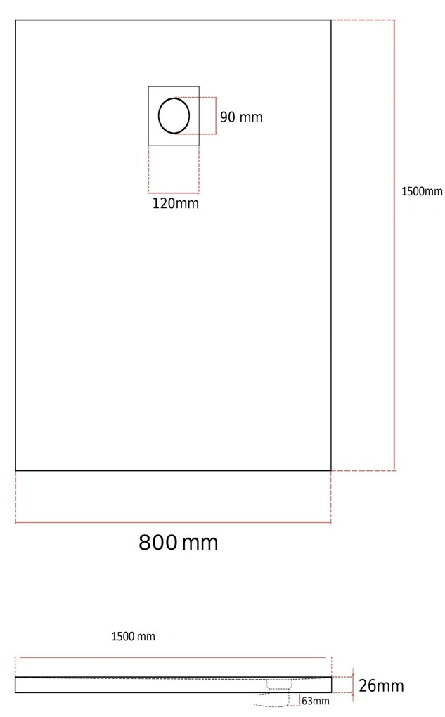 Erga Oldaf, SMC obdĺžniková sprchová vanička 150 x 80 cm, biela matná, ERG-GMA-OL-80150
