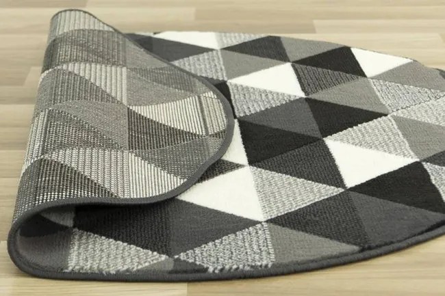 Koberec Luna 503430/56911 Trojuholníky sivý kruh