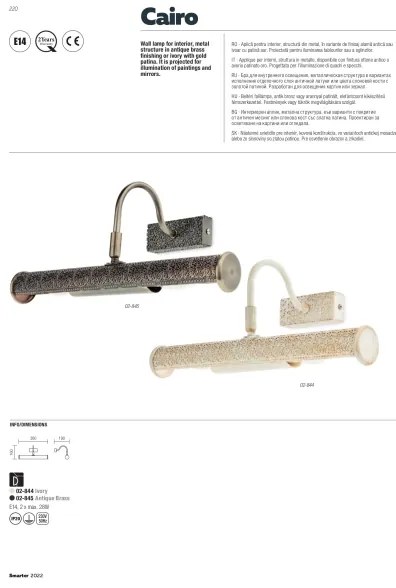 Redo 02-845 - Obrazové svietidlo CAIRO 2xE14/28W/230V