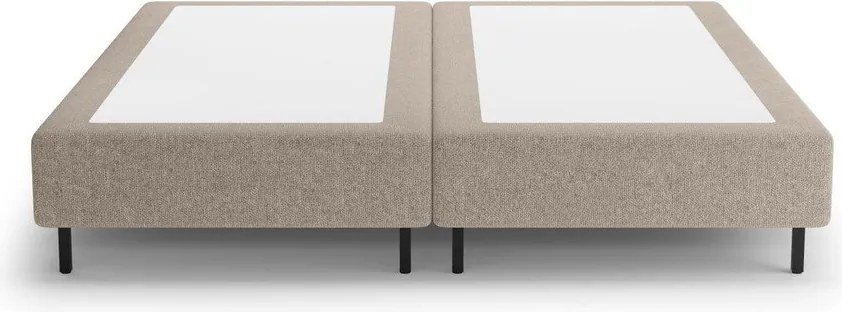 Béžová čalúnená dvojlôžková posteľ bez čela 200x200 cm Whale – Micadoni