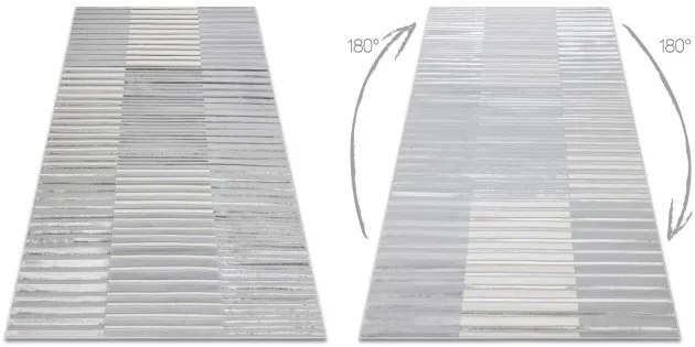 Koberec LIRA E2681 Pruhy, štrukturálny, glamour - sivý