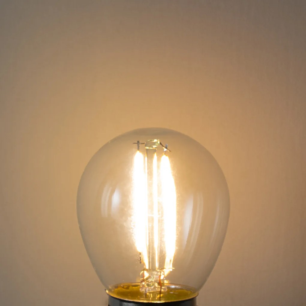 Sada 5 stmievateľných LED žiaroviek E27 P45 z číreho skla 3W 250 lm 2200K