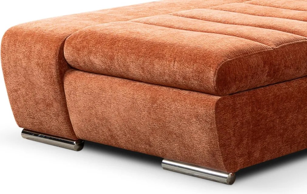 Rohová sedačka Kornelia, terakota štruktúrovaná tkanina, ľavý roh