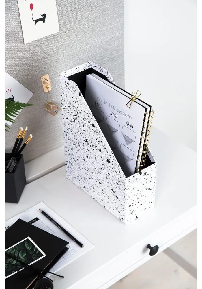 Čierno-biely organizér na dokumenty Bigso Box of Sweden Estelle