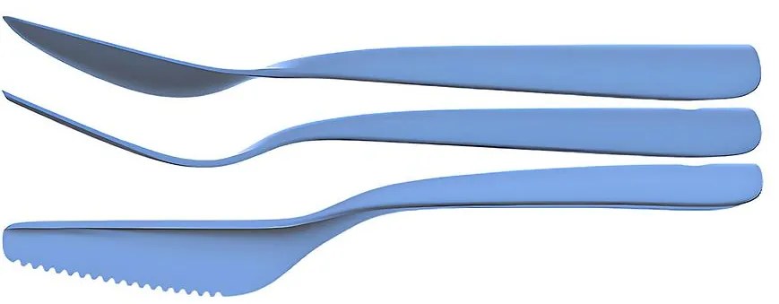 Sada príborov Family /lyžica, nôž, vidlička/ modrý pastel 10305040