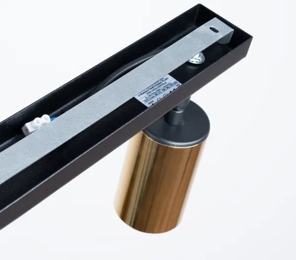 Sollux SL.1383 - Bodové svietidlo WINX 2xGU10/10W/230V čierna/zlatá