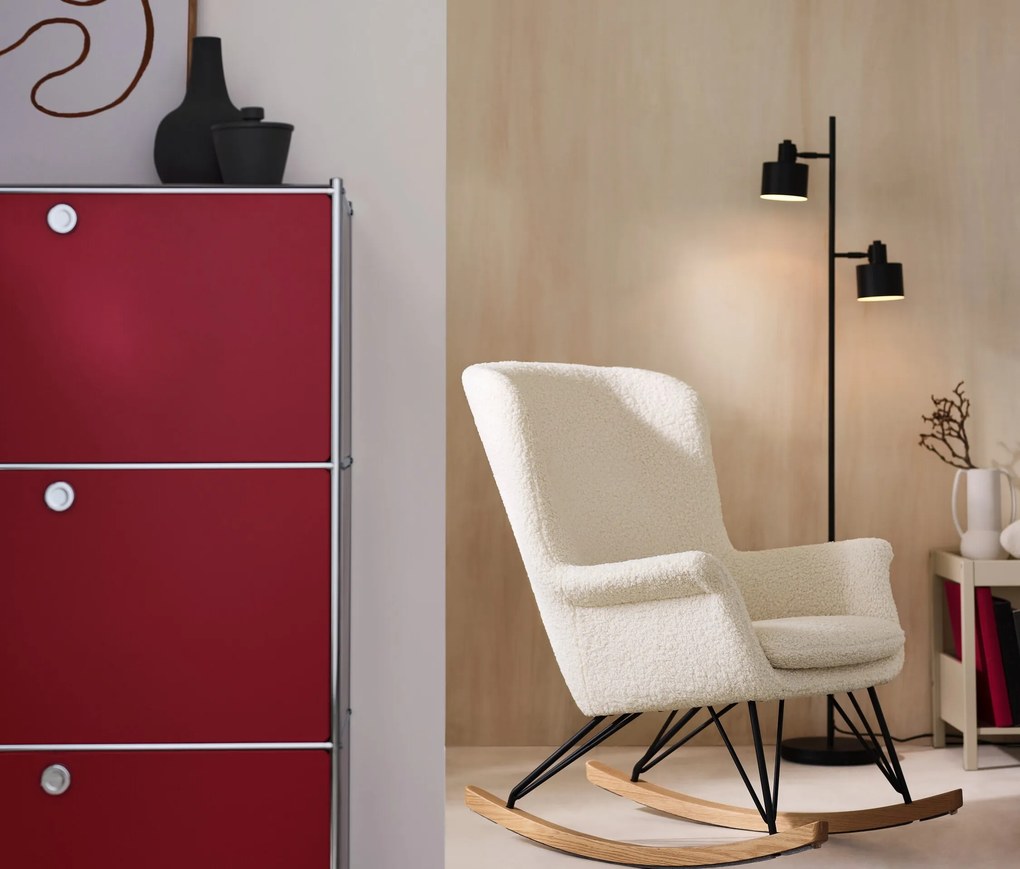 Hojdacie kreslo s látkou z buklé