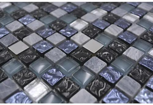 Mozaika mix 30x30 cm modrosivá XCM M670