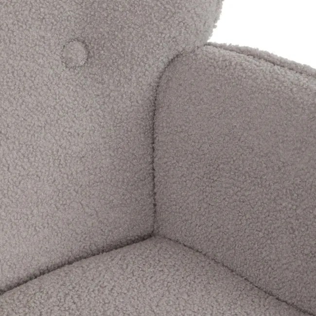 Kreslo sivé bouclé s podnožkou AK-319 GREY2