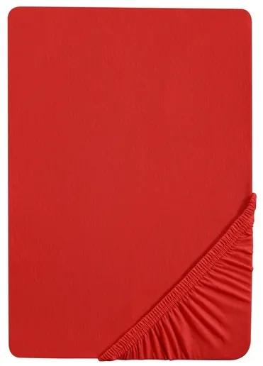 Biberna Napínacia džersejová plachta (90 – 100 x 200 cm, červená)  (100227068)