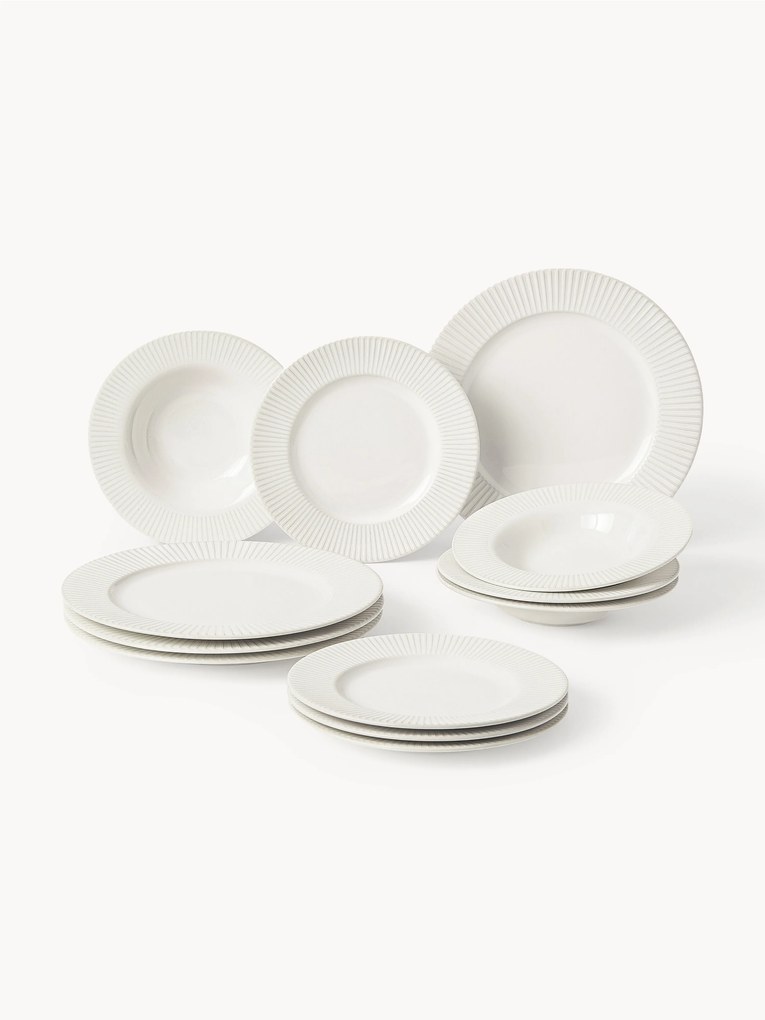 Súprava riadu z porcelánu Goya, 4 osoby (12 dielov)