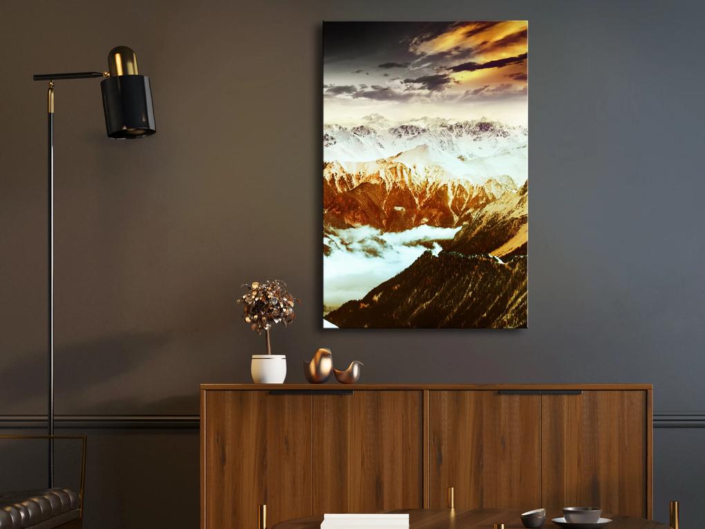 Artgeist Obraz - Copper Mountains (1 Part) Vertical Veľkosť: 40x60, Verzia: Na talianskom plátne
