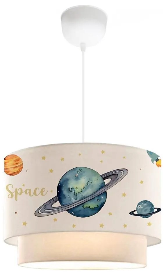 Detský luster CANDY 1xE27/40W/230V biela/pestrofarebná