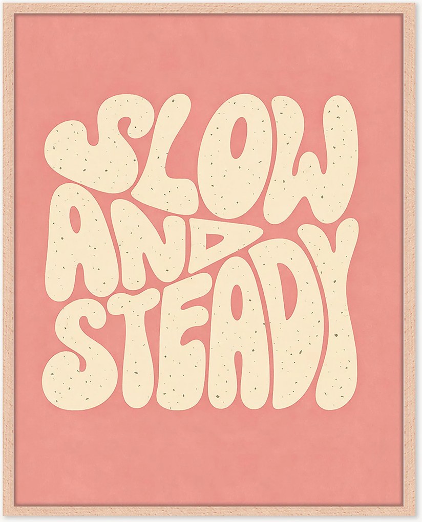 Nástenná dekorácia v ráme Slow & Steady