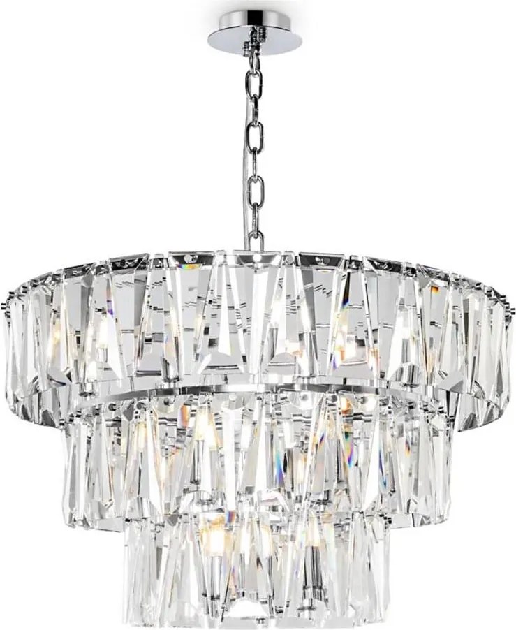 Maytoni MOD043PL-18CH - Luster na reťazi PUNTES 18xE14/40W/230V chróm