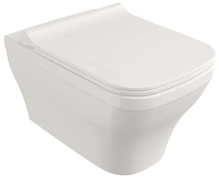 BOCCHI Firenze - WC závesné 535x340 mm, rimless + sedátko slim Soft Close - SET, biela lesklá