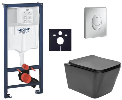 Závesný wc set do ľahkých stien / predstenová montáž SAT Infinitio SIKOGRSIN12BSAP00