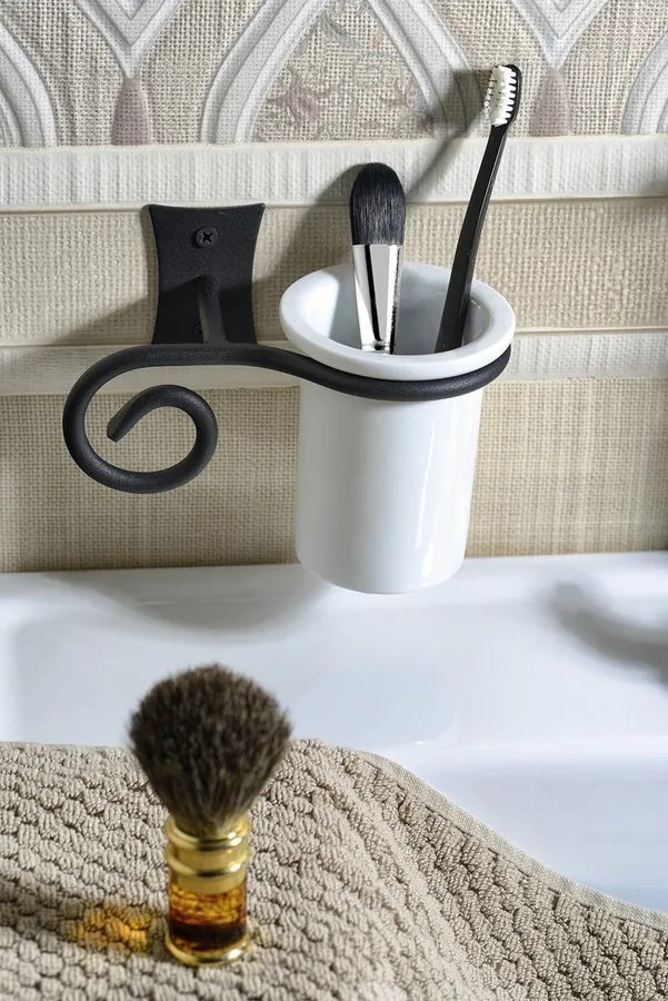 Sapho Sapho, REBECCA držiak uterákov otvorený, čierna, CC006