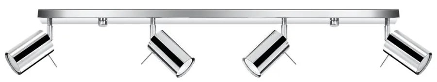 Stropné svietidlo v striebornej farbe Sollux Etna 4L