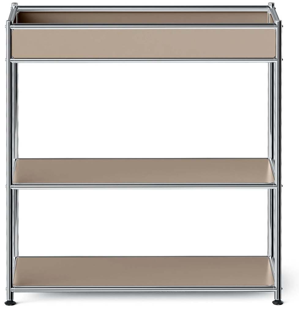 Kovová konzola »CN3 Slim Line« s poličkou, hnedosivá