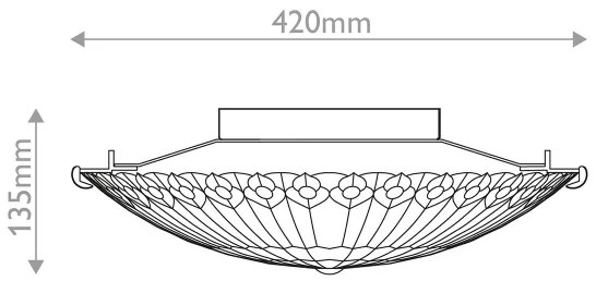 Quoizel QZ-WATKINS-F-VB - Stropné svietidlo WATKINS 2xE27/60W/230V, priemer 42 cm