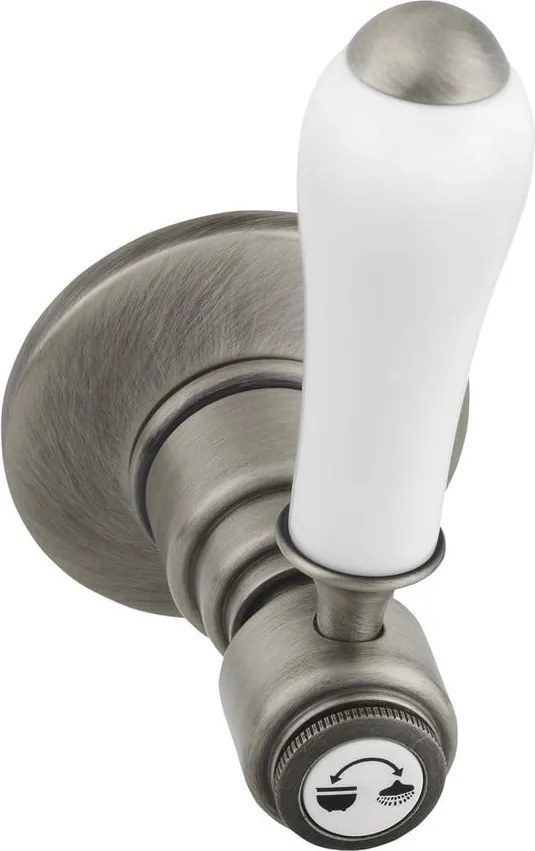 Podomietková sprchová batéria v matne striebornej farbe (2 výstupy) Antea – Sapho