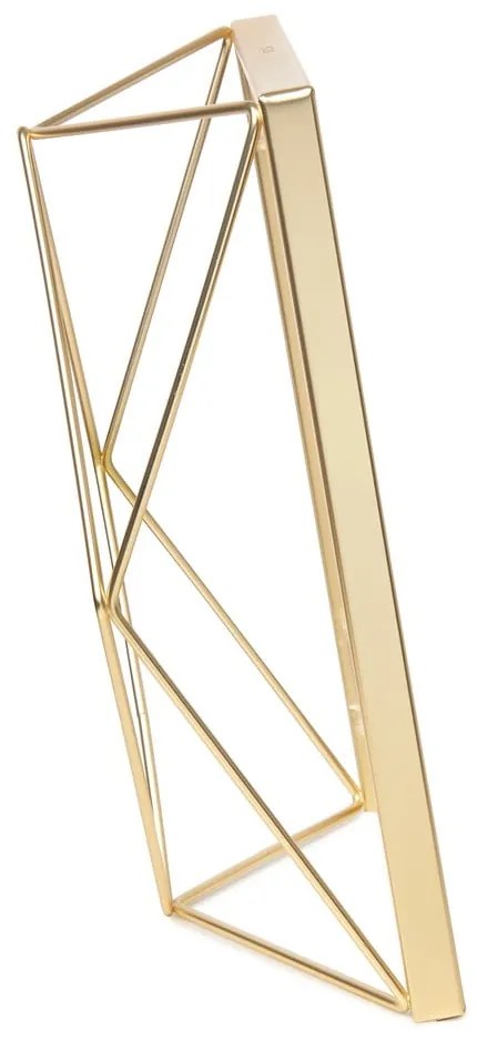 Kovový stojací/na stenu rámček v zlatej farbe 18x23 cm Prisma – Umbra